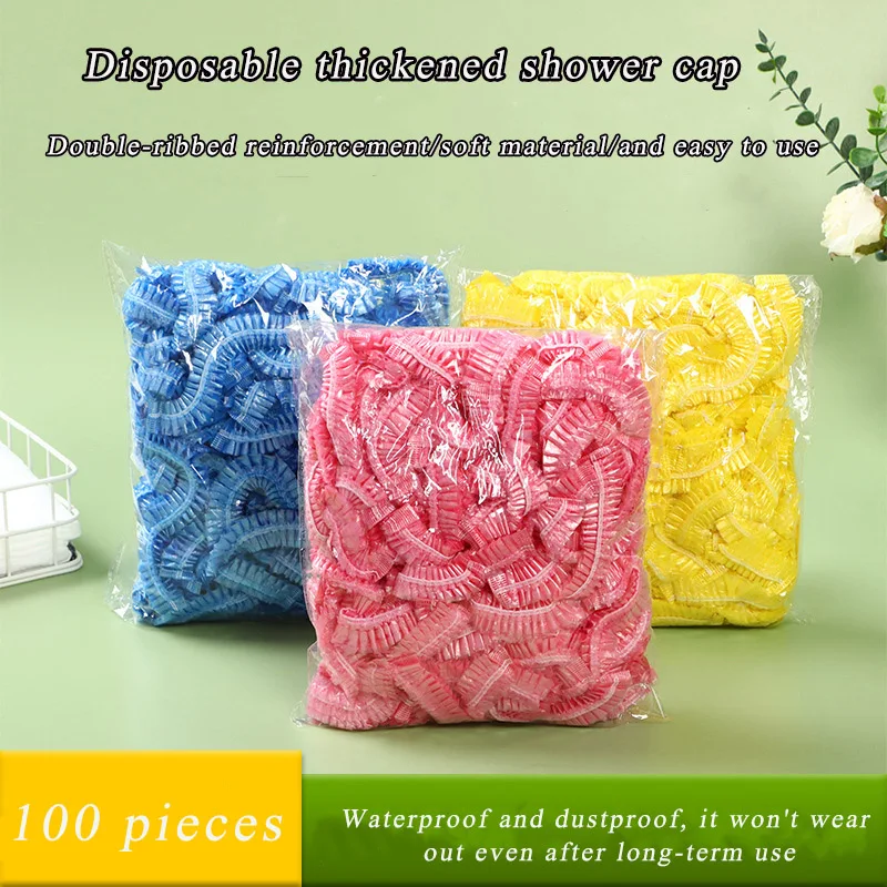100Pcs Disposable Shower Bath Cap Plastic Waterproof Woman Head Hair Cover Bathing Hat Plastic
100Pcs Disposable Shower Bath Cap Plastic Waterproof Woman Head Hair Cover Bathing Hat Plastic