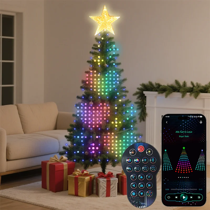 7Ft Fairy Led Lights Smart Christmas Tree Lights 400 LEDs RGB String Light APP Remote with Star Topper for Christmas Tree Decor
7Ft Fairy Led Lights Smart Christmas Tree Lights 400 LEDs RGB String Light APP Remote with Star Topper for Christmas Tree Decor
