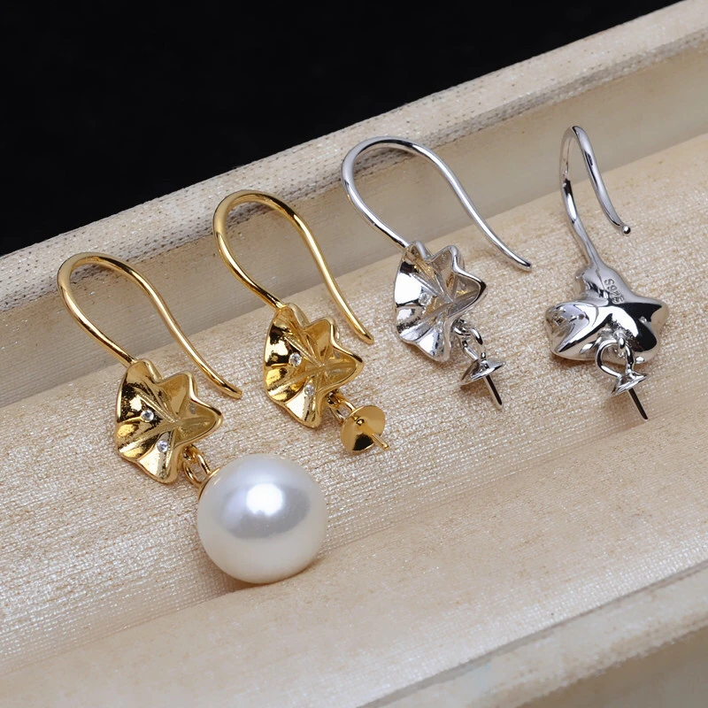 New Stylish 925 Sterling Silver Earrings Base Findings Jewelry Parts Fittings Women's Accessories for Pearls Beads 3 pairs/lot
New Stylish 925 Sterling Silver Earrings Base Findings Jewelry Parts Fittings Women's Accessories for Pearls Beads 3 pairs/lot