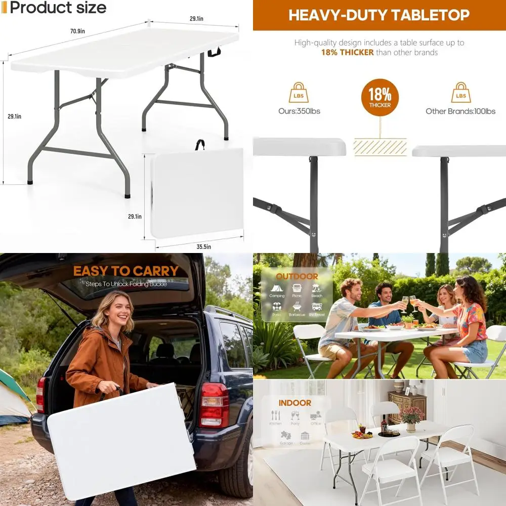 Портативный складной стол из прочного пластика с усиленными ножками — идеально подходит для улицы, вечеринок и мероприятий
Портативный складной стол из прочного пластика с усиленными ножками — идеально подходит для улицы, вечеринок и мероприятий