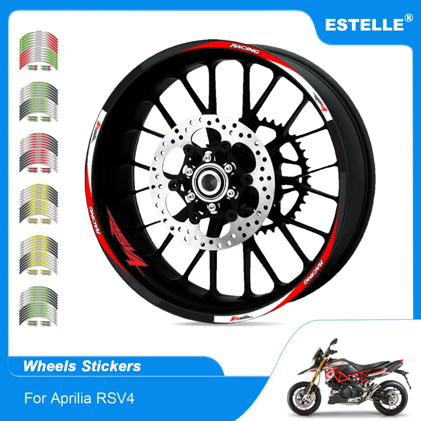 Hot Motorcycle decal Outer wheel rim stickers tire film border reflective decals tire decoration For Aprilia RSV4 All Years
Hot Motorcycle decal Outer wheel rim stickers tire film border reflective decals tire decoration For Aprilia RSV4 All Years