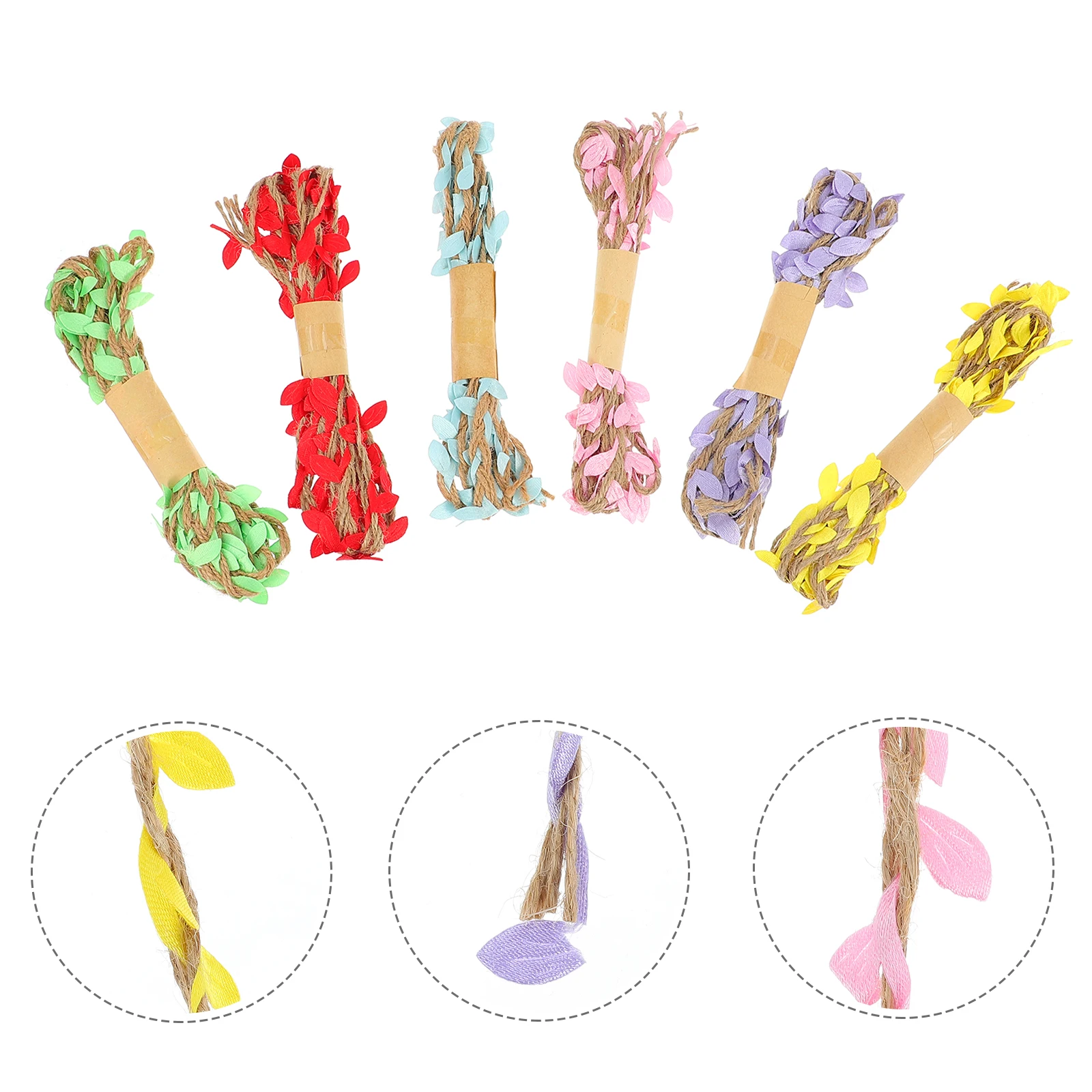 6 Pcs DIY Hemp Rope Set Artificial Leaves Decoration Wall Hanging Craft Projects Gift Wrapping Home Accessories
6 Pcs DIY Hemp Rope Set Artificial Leaves Decoration Wall Hanging Craft Projects Gift Wrapping Home Accessories