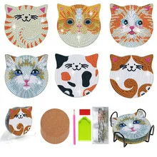 DIY Diamond Painting Coaster Set with Full Diamonds, 5D Handcrafted Cartoon Cat Kit, Heat-resistant Placemat
DIY Diamond Painting Coaster Set with Full Diamonds, 5D Handcrafted Cartoon Cat Kit, Heat-resistant Placemat