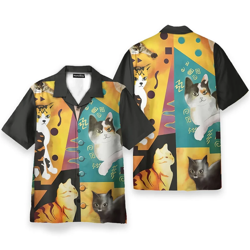 Vintage Black Cat Graphic Summer Casual Printed Men's Shirt Hawaiian Style Trendy Art New Model Comfortable Y2k Male Fashion Top
Vintage Black Cat Graphic Summer Casual Printed Men's Shirt Hawaiian Style Trendy Art New Model Comfortable Y2k Male Fashion Top