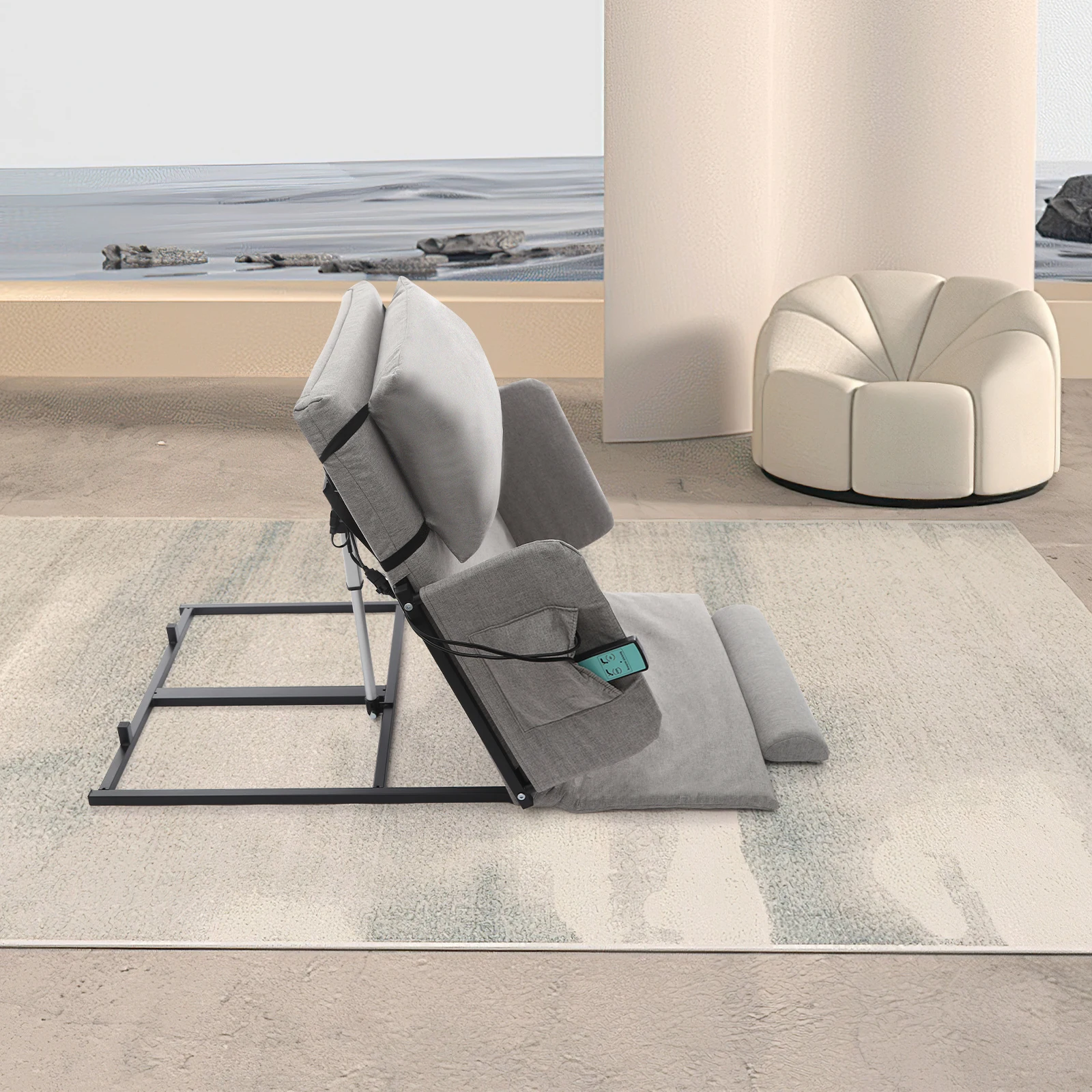 Adjustable Electric Bed Back Rest with Short Pad/Fixed Armrests/Headrest Grey Linen Fabric Carbon Steel Frame for Elderly Care
Adjustable Electric Bed Back Rest with Short Pad/Fixed Armrests/Headrest Grey Linen Fabric Carbon Steel Frame for Elderly Care