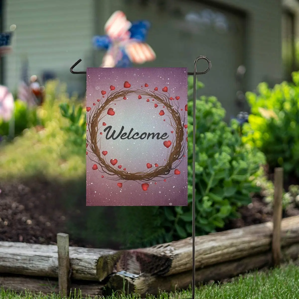Valentines Winter Wreath Love Heart Garden Flag Welcome Home House Flags Double Sided Yard Banner Outdoor Decor Banner for Outsi
Valentines Winter Wreath Love Heart Garden Flag Welcome Home House Flags Double Sided Yard Banner Outdoor Decor Banner for Outsi