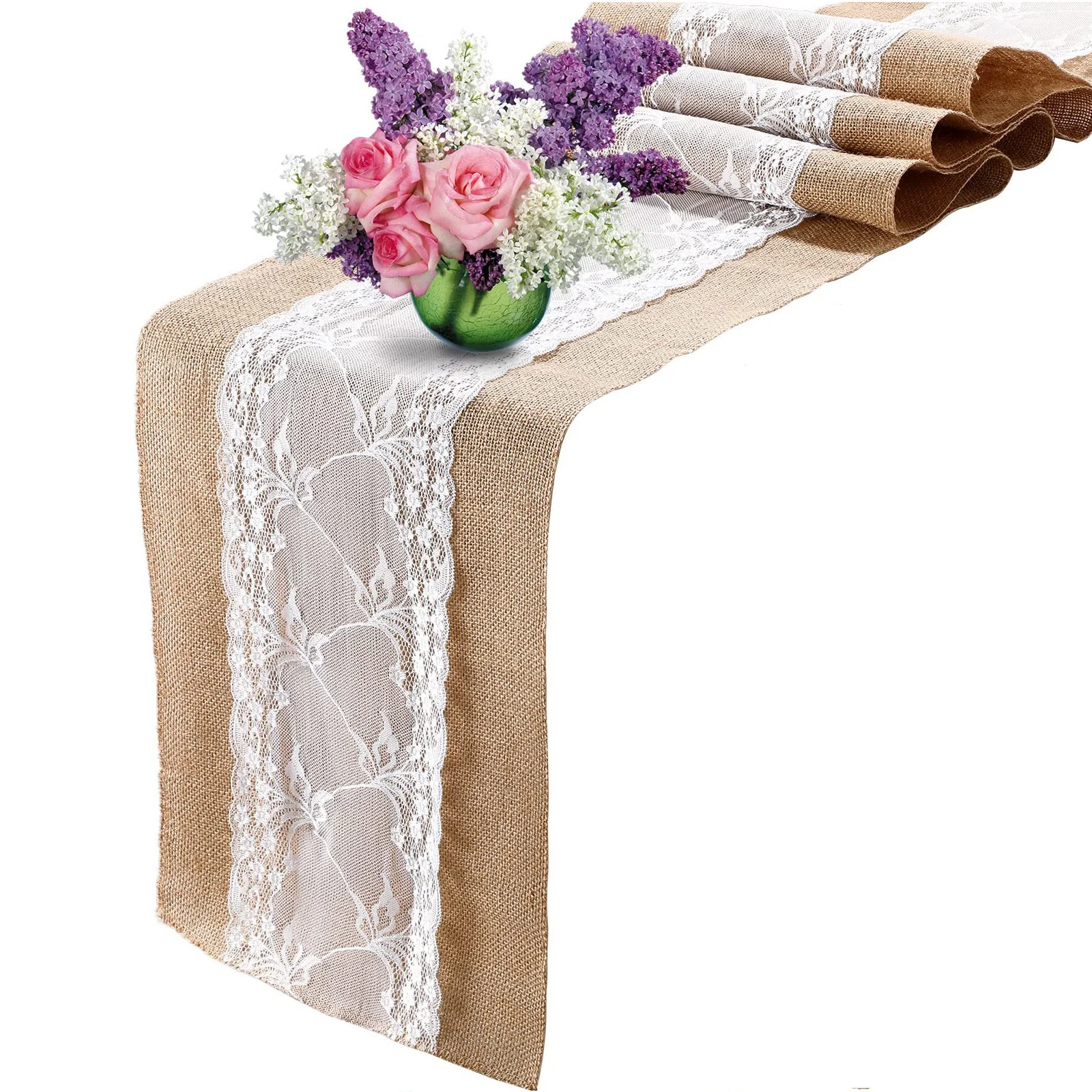 Burlap Table Runners with White Lace, Rustic Table Runner Decor, Vintage Romantic Table Cloth, Party Favors, Wedding
Burlap Table Runners with White Lace, Rustic Table Runner Decor, Vintage Romantic Table Cloth, Party Favors, Wedding