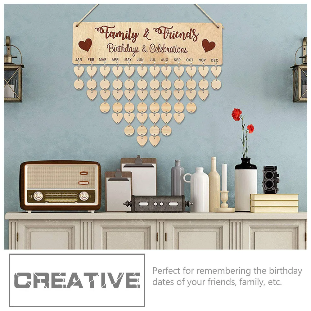 1Set Wooden Birthday Calendar Wall Hanging DIY Family Reminder Plaque for Anniversary Mother Father Day Home Wall Decorative
1Set Wooden Birthday Calendar Wall Hanging DIY Family Reminder Plaque for Anniversary Mother Father Day Home Wall Decorative
