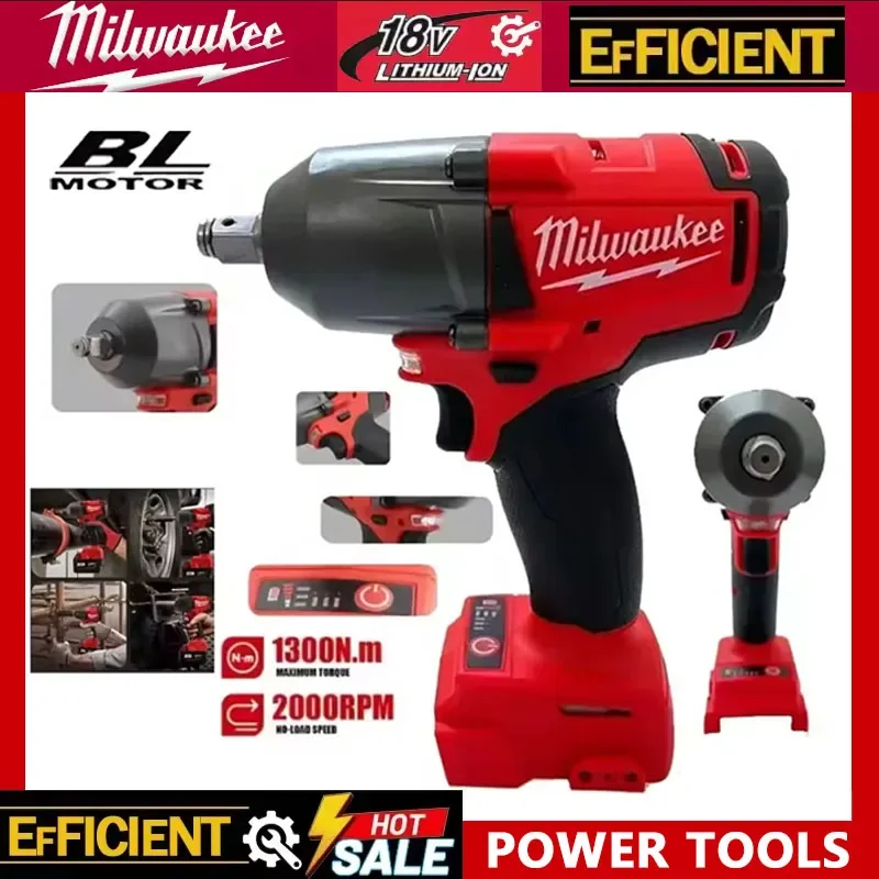 Milwaukee 18V Cordless Electric Impact Wrench Brushless Large Torque 813NM Power Tools with Car Truck Repair Battery Included
Milwaukee 18V Cordless Electric Impact Wrench Brushless Large Torque 813NM Power Tools with Car Truck Repair Battery Included