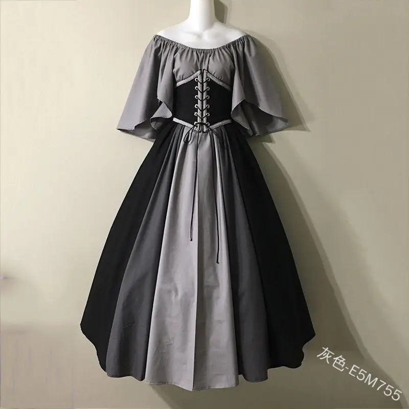 Vintage Women Dress Short Sleeves Lace-up Patchwork Long Dress Medievals Victoria Queen Princess Cosplay Dresses Retro Party 5XL
Vintage Women Dress Short Sleeves Lace-up Patchwork Long Dress Medievals Victoria Queen Princess Cosplay Dresses Retro Party 5XL