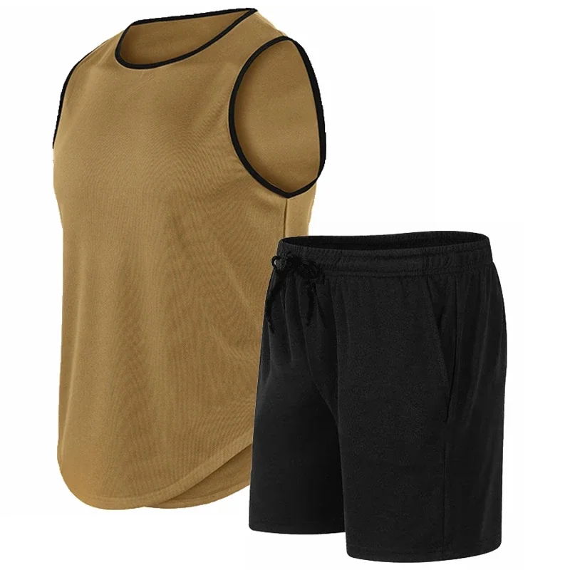 2026 Summer New Men's Fashionable Breathable Speed Drying Sleeveless Round Neck T-shirt Set Outdoor Running Sportswear
2026 Summer New Men's Fashionable Breathable Speed Drying Sleeveless Round Neck T-shirt Set Outdoor Running Sportswear