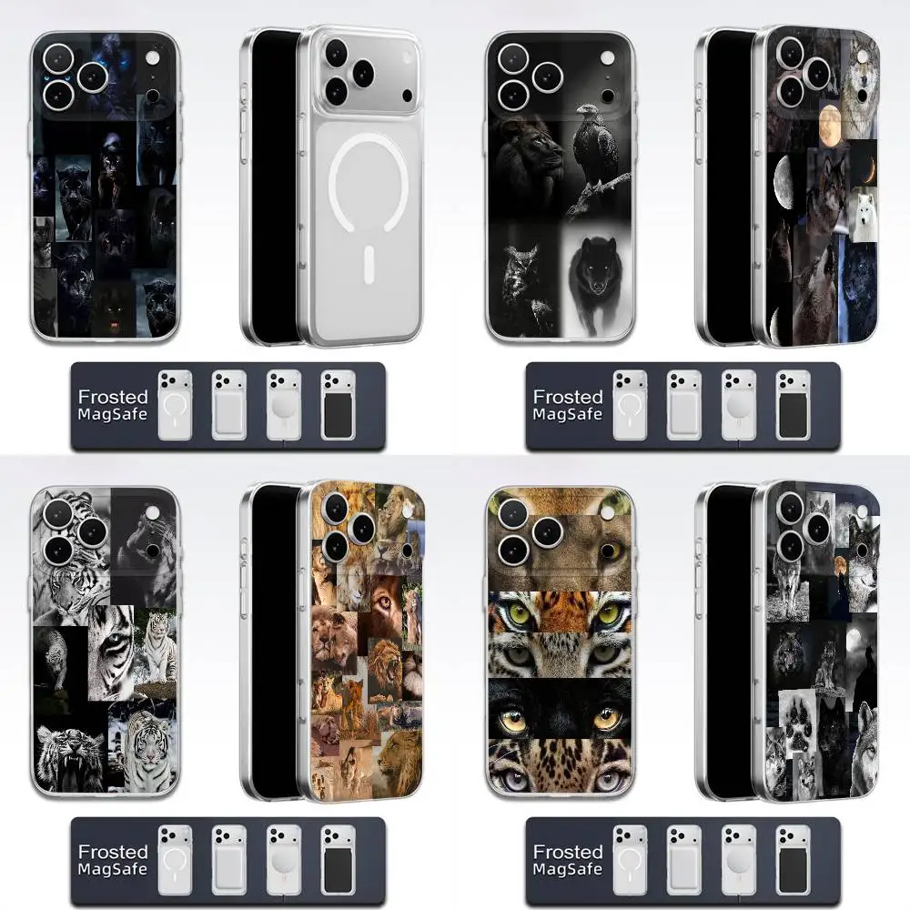 Wolf Lion Tiger leopard Phone Case For iPhone 17,16,15,14,13,12,11,Pro,Max,Plus,E,Air,Mini Magsafe Frosted Transparent 
Wolf Lion Tiger leopard Phone Case For iPhone 17,16,15,14,13,12,11,Pro,Max,Plus,E,Air,Mini Magsafe Frosted Transparent