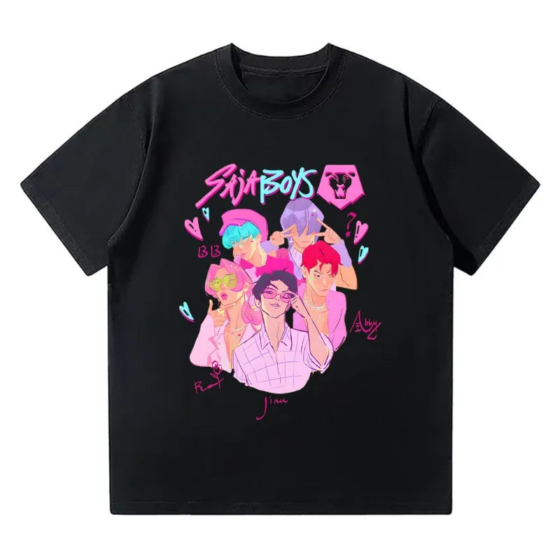 Saja Boys Boy Band T Shirt Kpop Demonkpop Demon Hunters Inspired Movie Tees Unisex High Quality Cotton T-shirts Fashion Clothing
Saja Boys Boy Band T Shirt Kpop Demonkpop Demon Hunters Inspired Movie Tees Unisex High Quality Cotton T-shirts Fashion Clothing