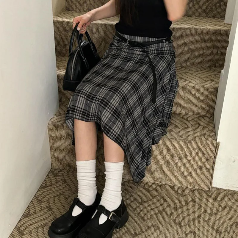 Wind 2024 Summer New Women's Sexy Spicy Girl Slimming, Cuffed, Irregular Plaid Medium Skirt, Half Length Skirt
Wind 2024 Summer New Women's Sexy Spicy Girl Slimming, Cuffed, Irregular Plaid Medium Skirt, Half Length Skirt