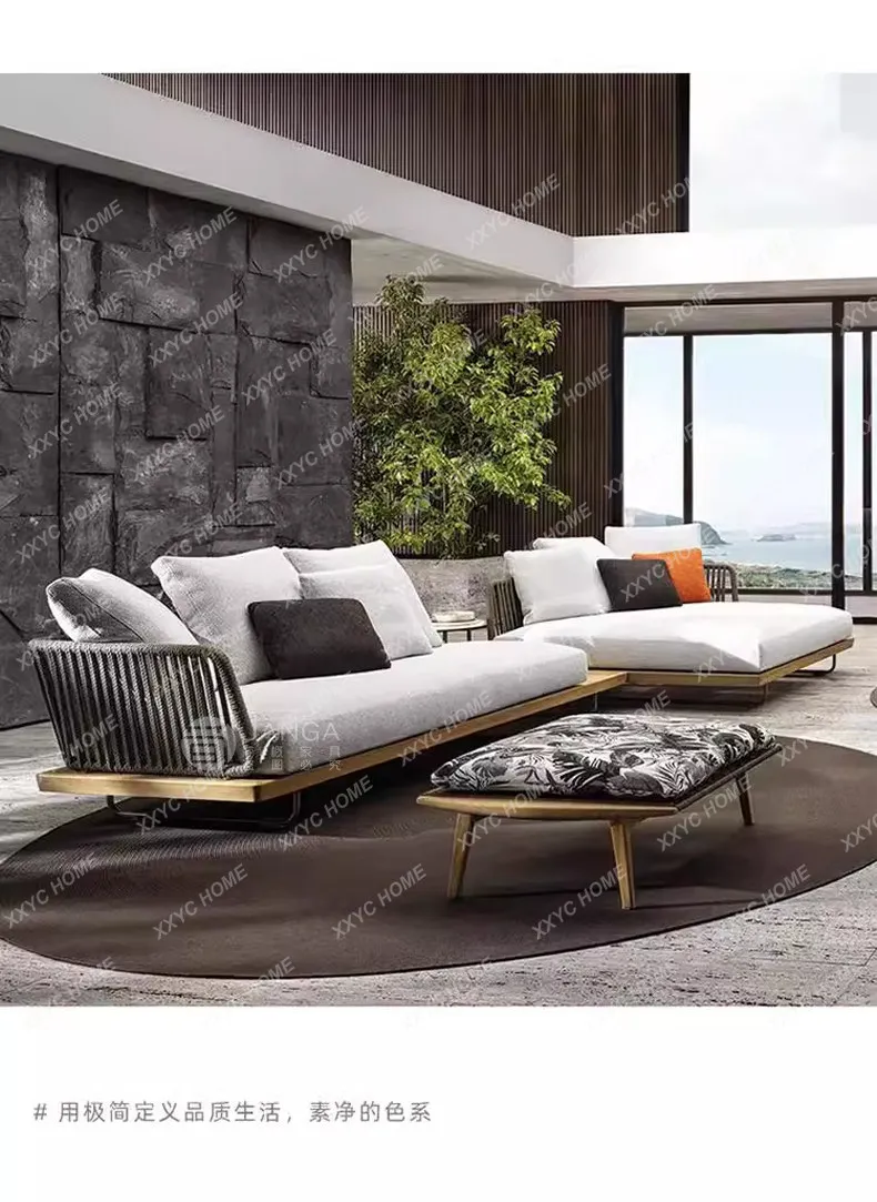 Outdoor Recliner Courtyard Villa High-End Teak Sofa Double Recliner Bed Pool Resort Outdoor Waterproof Rattan Chair
Outdoor Recliner Courtyard Villa High-End Teak Sofa Double Recliner Bed Pool Resort Outdoor Waterproof Rattan Chair