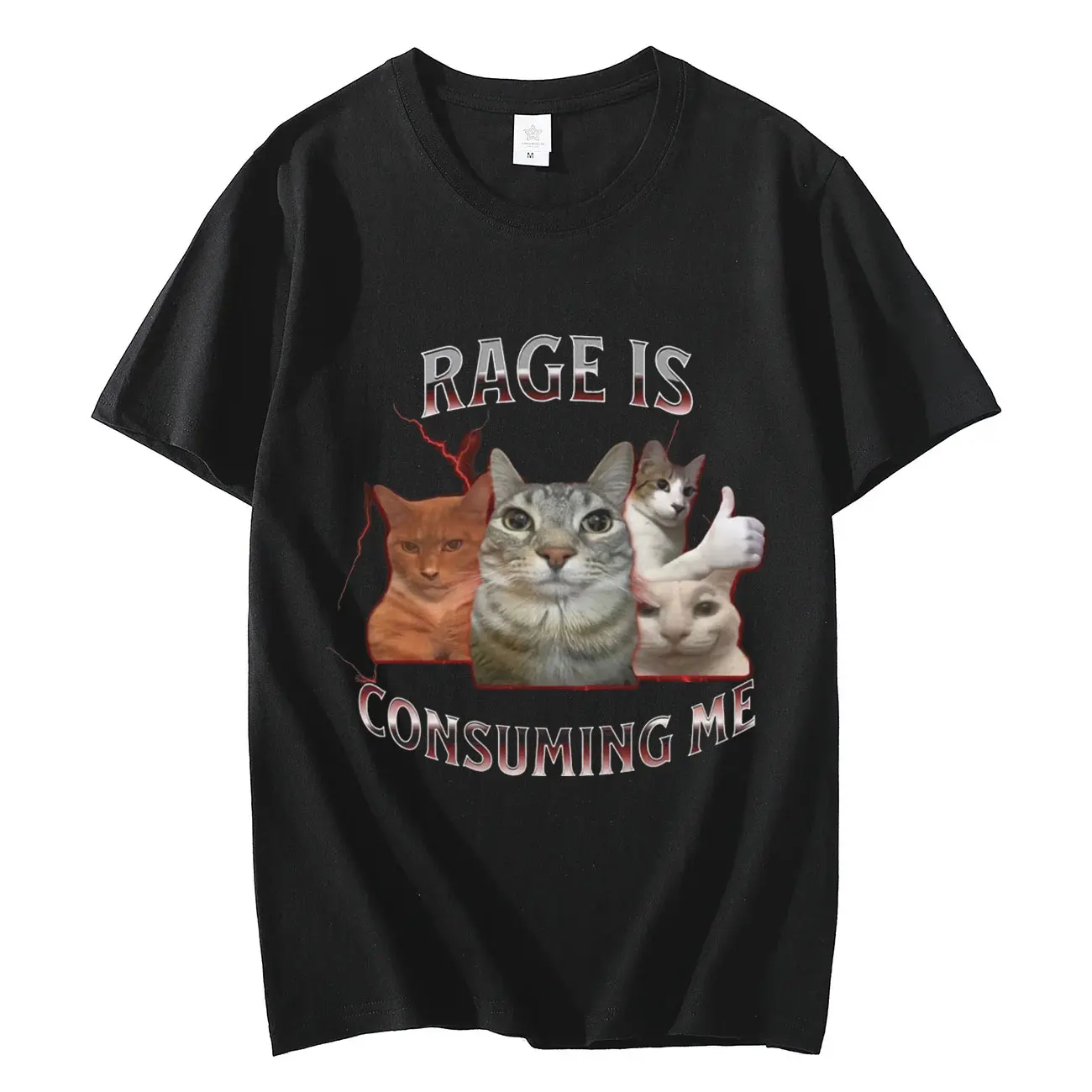 Rage Is Consuming Me Funny Cat Meme T-shirt Fashion Y2k Vintage Short Sleeve T-shirts Unisex Casual Cotton T Shirts Streetwear
Rage Is Consuming Me Funny Cat Meme T-shirt Fashion Y2k Vintage Short Sleeve T-shirts Unisex Casual Cotton T Shirts Streetwear