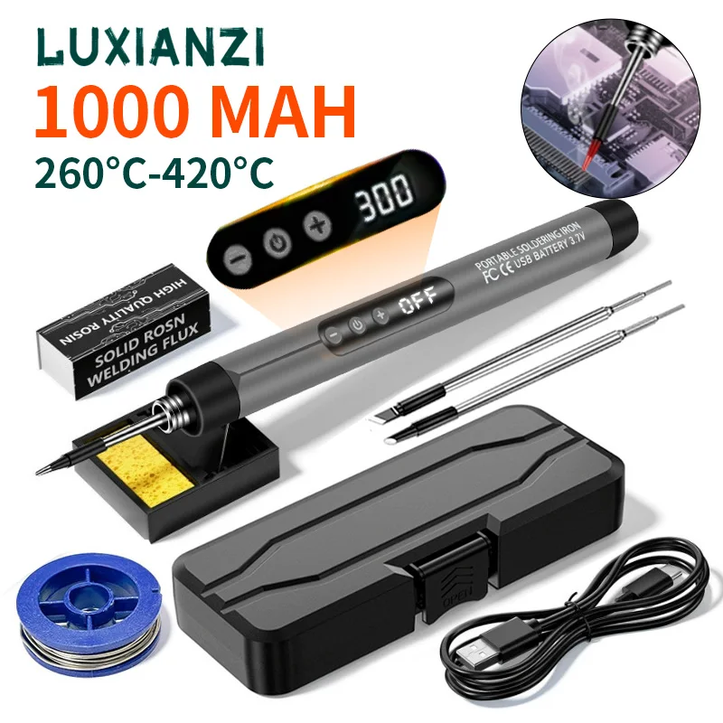 LUXIANZI USB электрический паяльник с беспроводной зарядкой, интеллектуальный портативный припой с температурой, ремонтный сварочный набор инструментов
LUXIANZI USB электрический паяльник с беспроводной зарядкой, интеллектуальный портативный припой с температурой, ремонтный сварочный набор инструментов