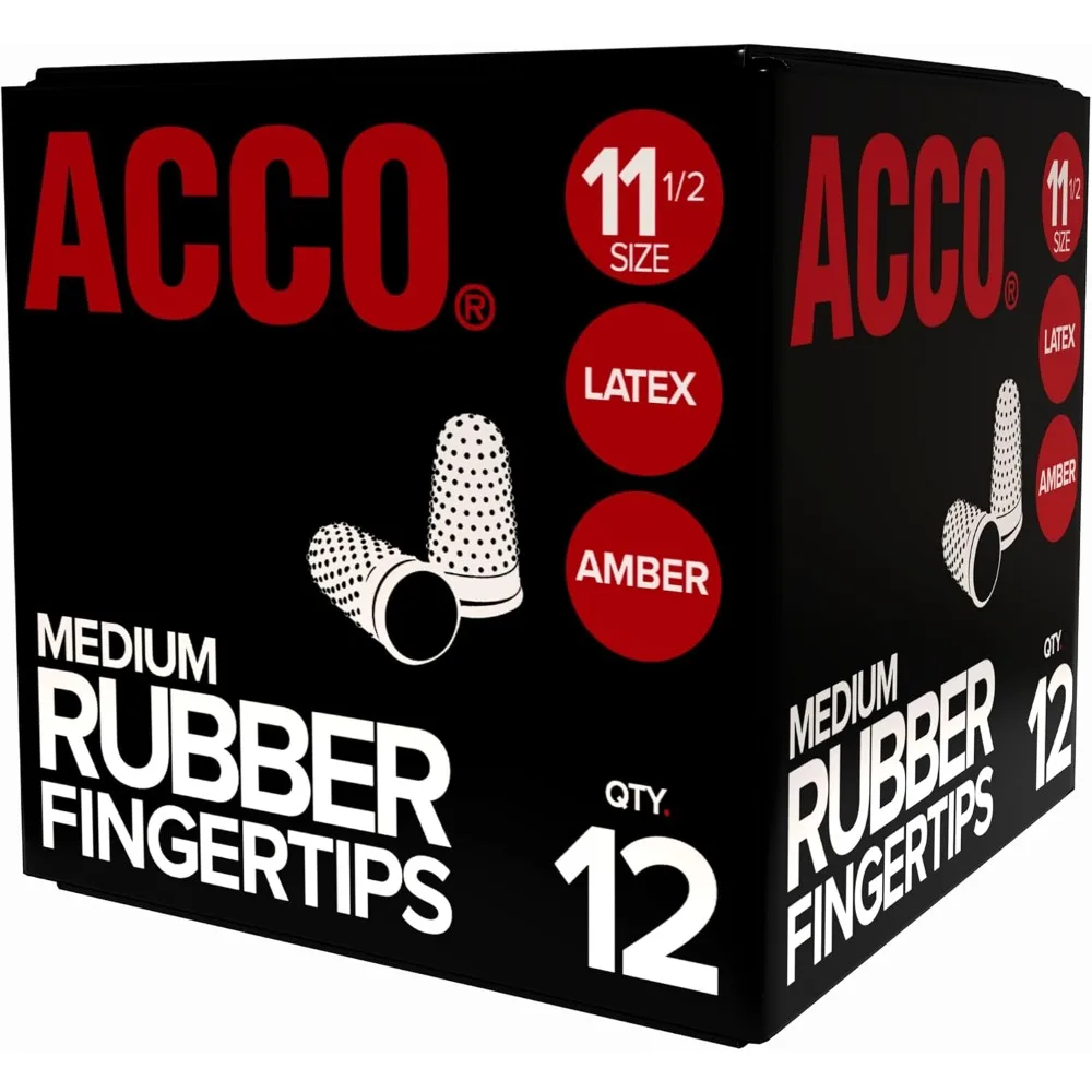 Rubber Finger Tips, Size 11.5 (Small/Medium), 5/8" Base Diameter, Nubbed for Better Gripping, 12 Count Box
Rubber Finger Tips, Size 11.5 (Small/Medium), 5/8" Base Diameter, Nubbed for Better Gripping, 12 Count Box
