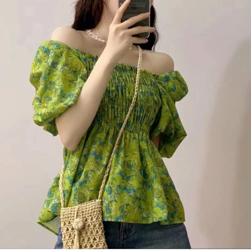 Floral Pleated Youth All-match Temperament Blouse Summer New Short Sleeve Print Elegant Shirt Tops Fashion Vintage Women Clothes
Floral Pleated Youth All-match Temperament Blouse Summer New Short Sleeve Print Elegant Shirt Tops Fashion Vintage Women Clothes