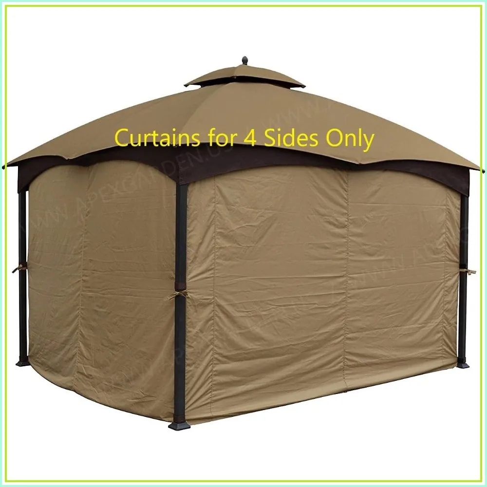 Four-Side Privacy Side Wall Curtain Set for 10x12 ft Gazebo, Beige
Four-Side Privacy Side Wall Curtain Set for 10x12 ft Gazebo, Beige