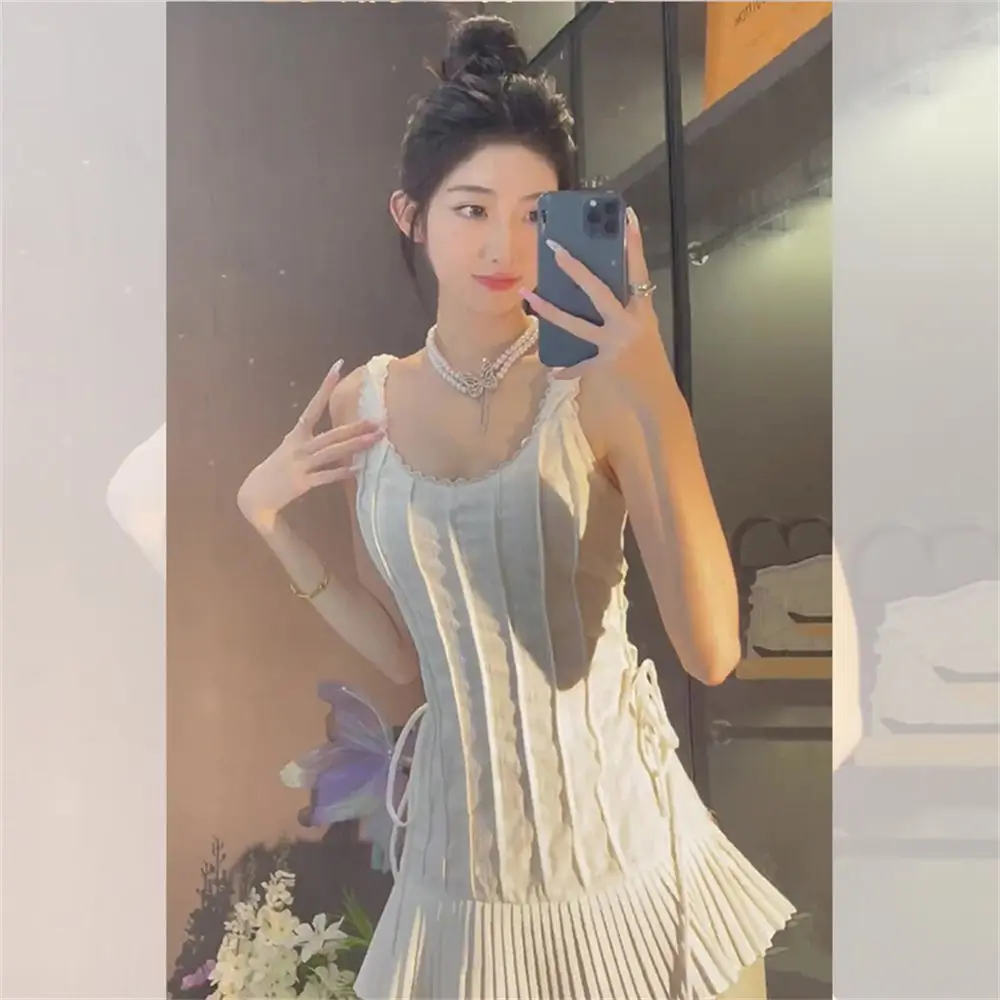 Korea Mini Dress Summer Y2k Girl 2000s Aesthetic Prom Gown Pleated Dress Women Frocks One-Piece Evening Party Cute
Korea Mini Dress Summer Y2k Girl 2000s Aesthetic Prom Gown Pleated Dress Women Frocks One-Piece Evening Party Cute