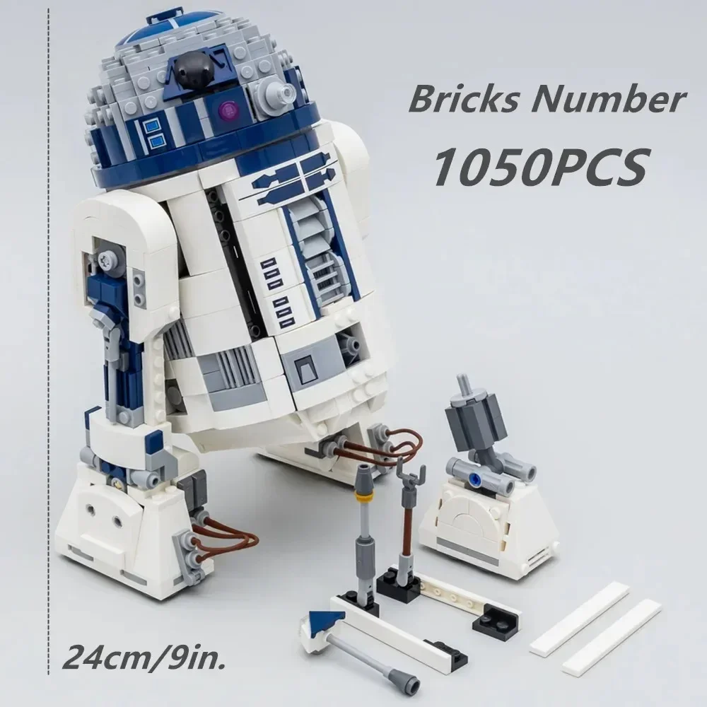 Классическая модель 1050 деталей MOC R2-D2 Робот-страж Звездных войн, конструктор, совместимый с 75379, игрушки для детей, подарки на день рождения
Классическая модель 1050 деталей MOC R2-D2 Робот-страж Звездных войн, конструктор, совместимый с 75379, игрушки для детей, подарки на день рождения