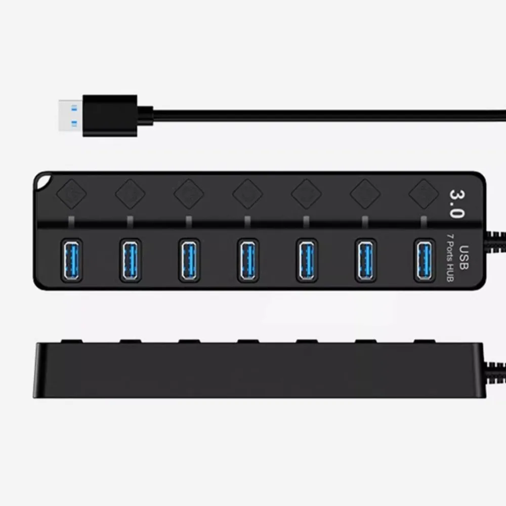 7 in 1 USB 3.0 Hub Independent Switch Expansion Dock USB 3.0 Splitter High Speed 7 Ports USB High-speed Extender
7 in 1 USB 3.0 Hub Independent Switch Expansion Dock USB 3.0 Splitter High Speed 7 Ports USB High-speed Extender