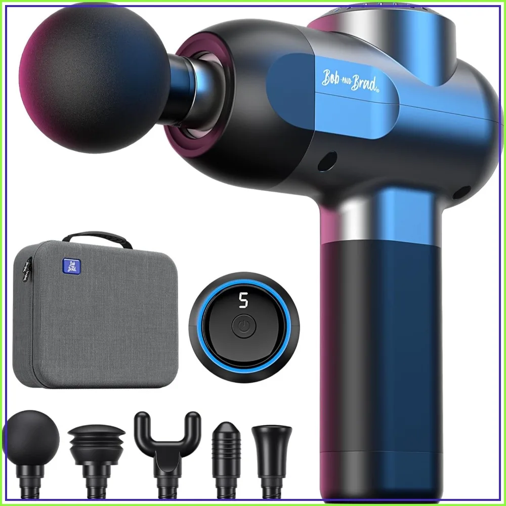 Deep Tissue Percussion Massager Gun with 5 Speeds and 5 Heads, Muscle Massager for Athletes and Home Gym Use
Deep Tissue Percussion Massager Gun with 5 Speeds and 5 Heads, Muscle Massager for Athletes and Home Gym Use