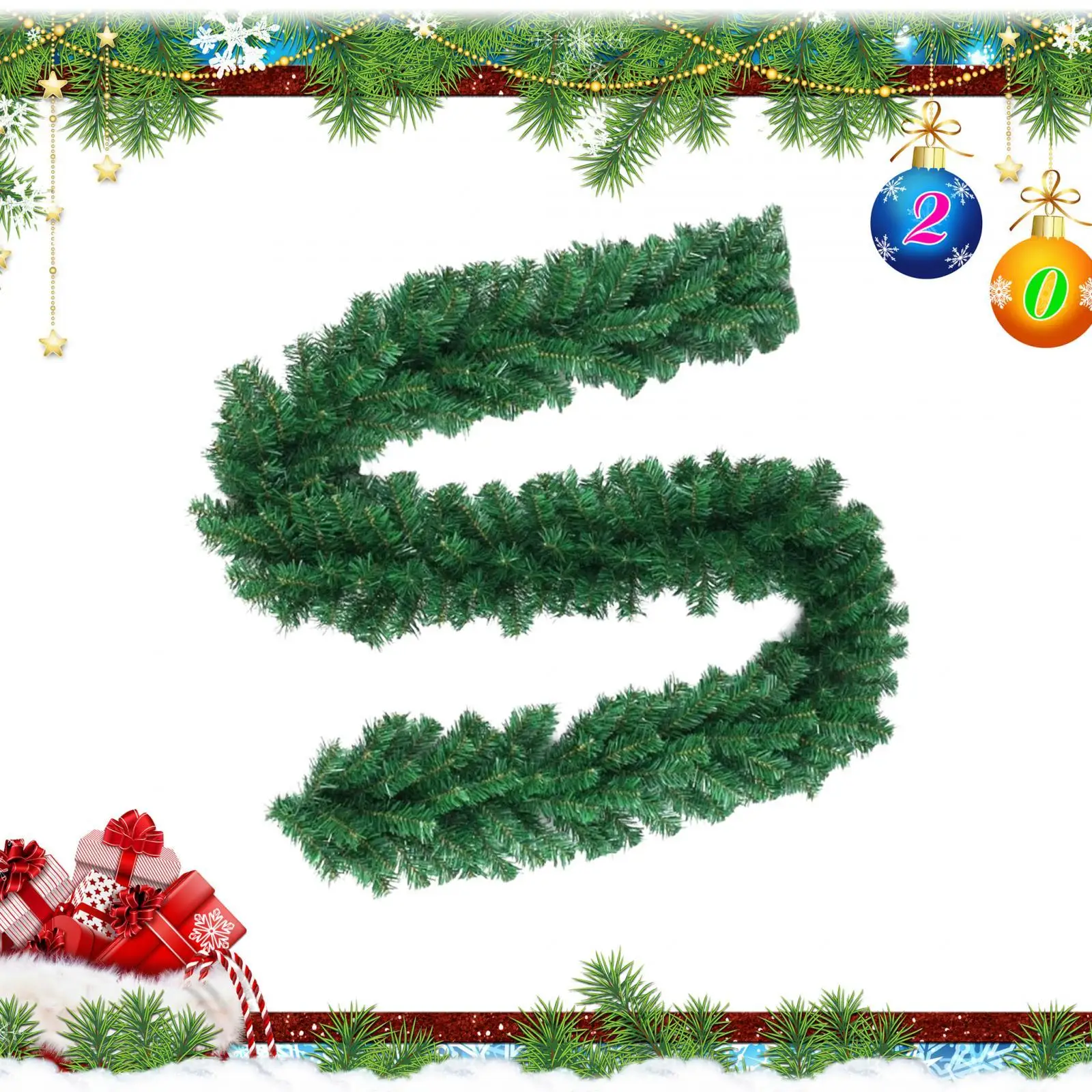 8.8 ft Christmas Garland Greenery Twist Wreath for Holiday Party Winter
8.8 ft Christmas Garland Greenery Twist Wreath for Holiday Party Winter