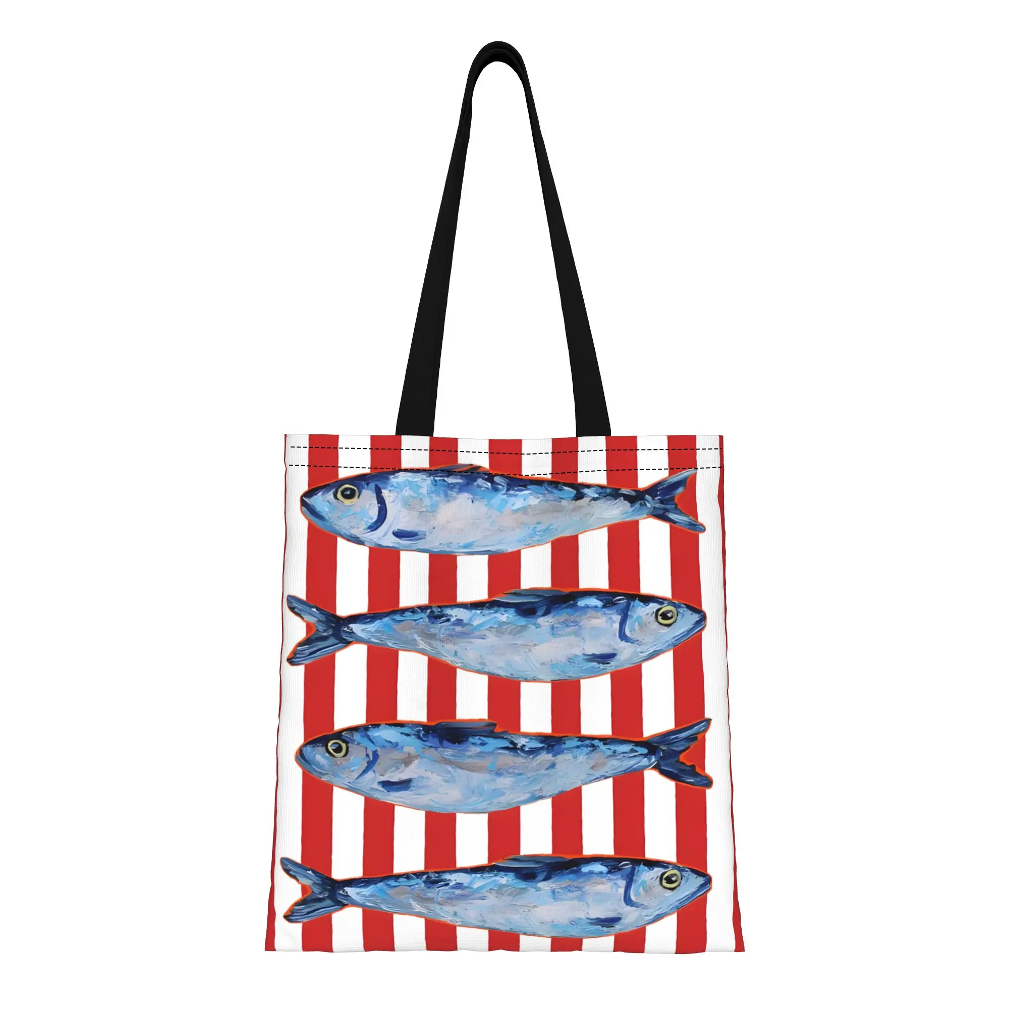 1PC Large Capacity Sardine Food Sardine Canvas Tote Bag Foldable Chic Pattern No Closed Design
1PC Large Capacity Sardine Food Sardine Canvas Tote Bag Foldable Chic Pattern No Closed Design