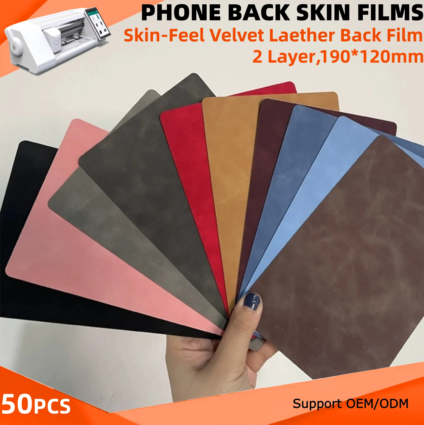 50pcs Skin-Feel Velvet Leather Phone Skins for Back Cover Rear Films for Mobile Phone Screen Protector Cutting Machine Sheets
50pcs Skin-Feel Velvet Leather Phone Skins for Back Cover Rear Films for Mobile Phone Screen Protector Cutting Machine Sheets