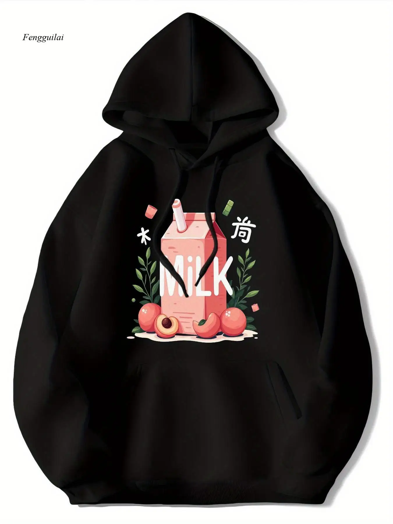 Толстовка с рисунком молочной коробки — черная с красными клубничными акцентами — мягкий повседневный пуловер, толстовка
Толстовка с рисунком молочной коробки — черная с красными клубничными акцентами — мягкий повседневный пуловер, толстовка