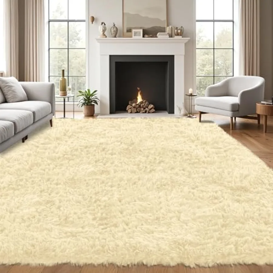 8x10 Area Rug for Living Room: Ultra Soft Fluffy Shag Cream White Rugs, Large Fuzzy Plush Indoor Non-Slip Carpet, Washable Mode
8x10 Area Rug for Living Room: Ultra Soft Fluffy Shag Cream White Rugs, Large Fuzzy Plush Indoor Non-Slip Carpet, Washable Mode