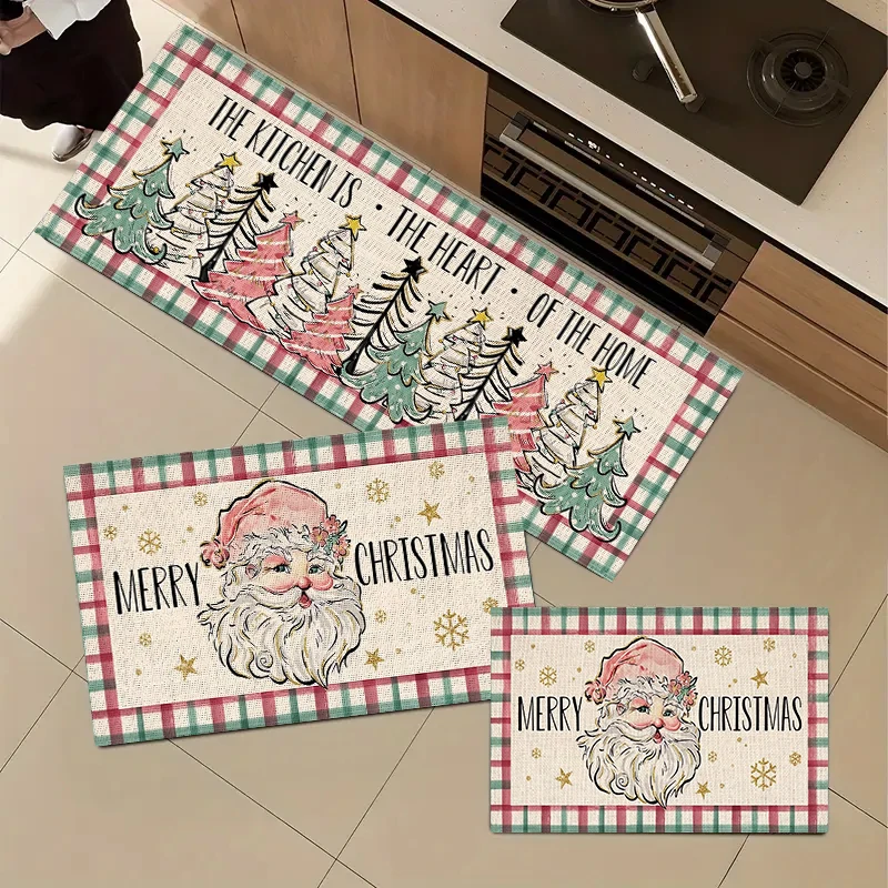 Christmas kitchen rug, made of flannel, soft and comfortable, washable, suitable for bedroom and dining room
Christmas kitchen rug, made of flannel, soft and comfortable, washable, suitable for bedroom and dining room