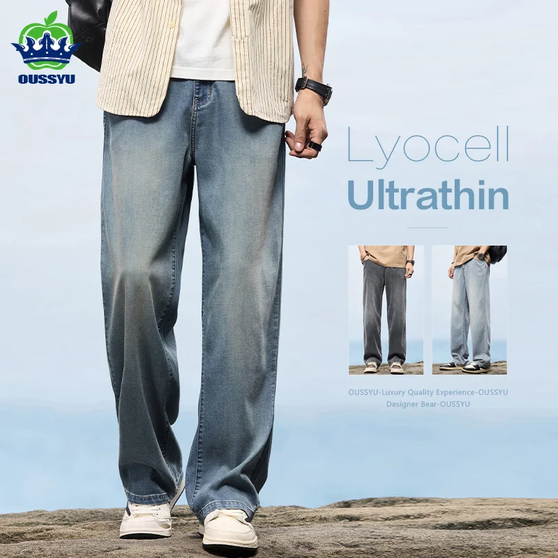 High Quality Brand Clothing Summer Thin Men's Lyocell Fabric Jeans Baggy Straight Trousers Casual Denim Pants Man Blue M-4XL
High Quality Brand Clothing Summer Thin Men's Lyocell Fabric Jeans Baggy Straight Trousers Casual Denim Pants Man Blue M-4XL