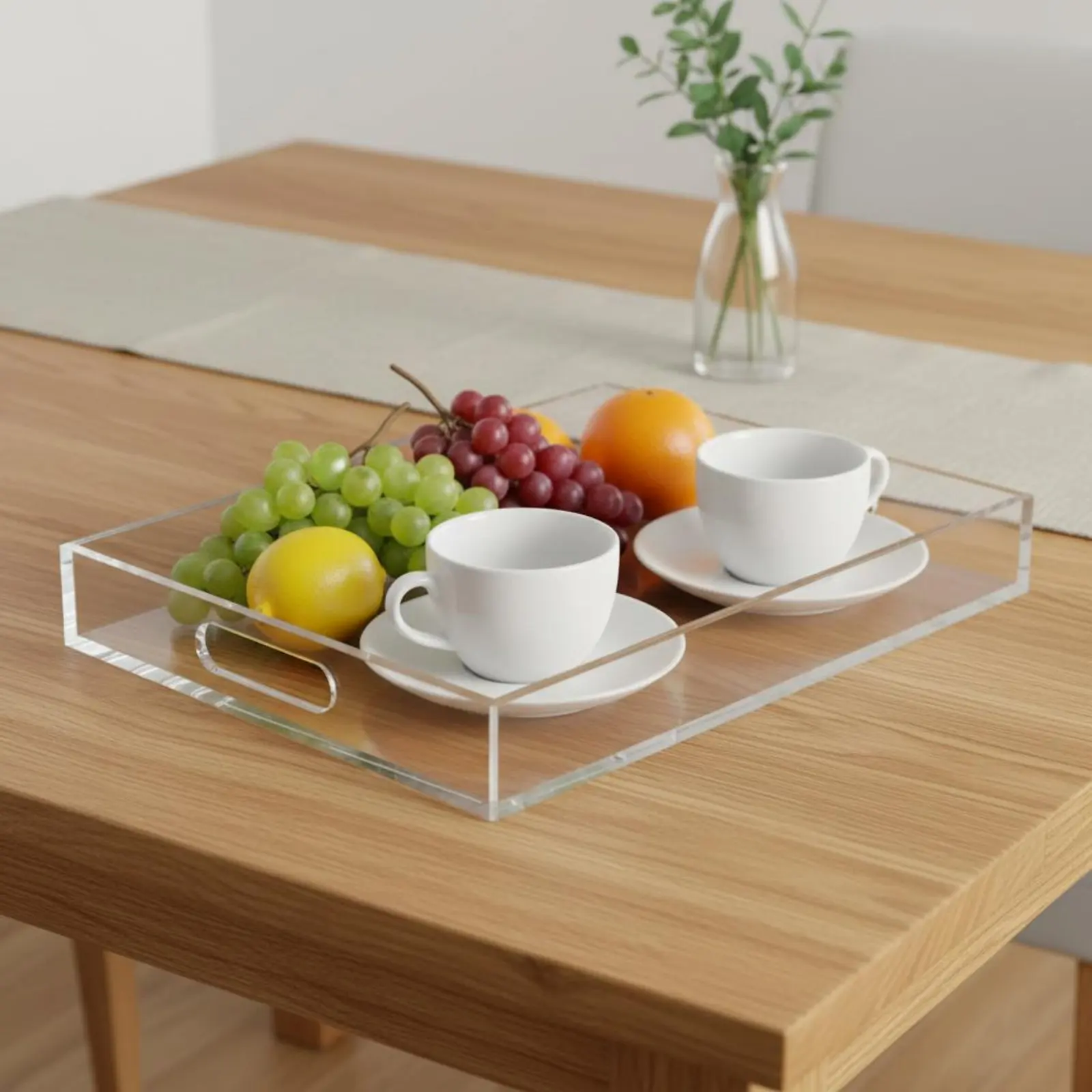 2 Pieces Acrylic Serving Tray with Handles Multipurpose Plexiglass Countertop Organizer Home Organization Long-Lasting
2 Pieces Acrylic Serving Tray with Handles Multipurpose Plexiglass Countertop Organizer Home Organization Long-Lasting