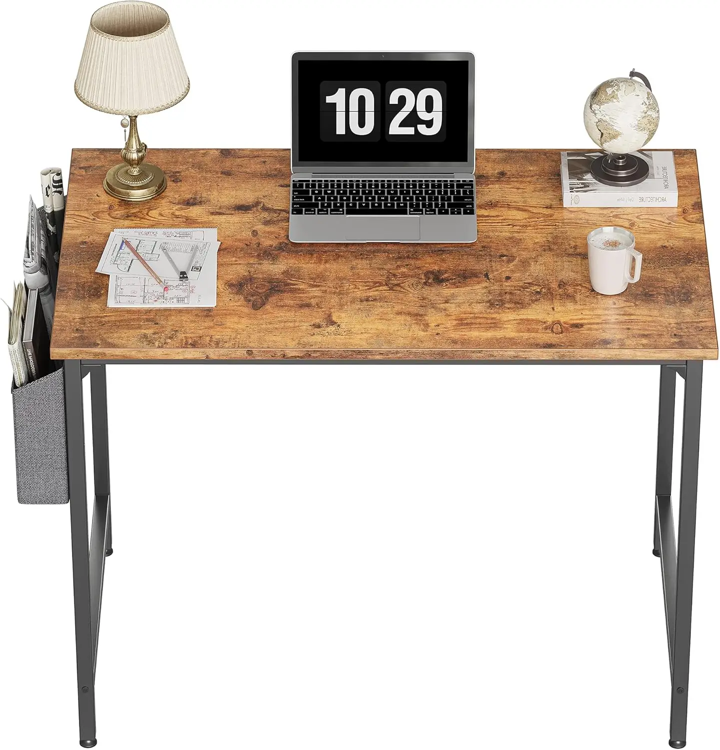 Study Computer Desk 32" Home Office Writing Small Desk, Modern Simple Style PC Table, Black Metal Frame, Rustic Brown
Study Computer Desk 32" Home Office Writing Small Desk, Modern Simple Style PC Table, Black Metal Frame, Rustic Brown