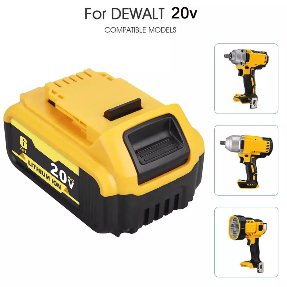 6.0Ah 20V Lithium Ion Replacement Battery for Dewalt Tool DCB203 DCB204 DCB200 DCB206 Cordless Drills Rechargeable Batteries
6.0Ah 20V Lithium Ion Replacement Battery for Dewalt Tool DCB203 DCB204 DCB200 DCB206 Cordless Drills Rechargeable Batteries