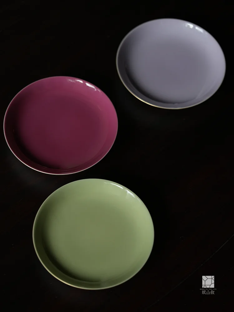 Fushanxu Pure Color Ceramic Tea Tray round Plate Individual Purple Pot Stand Red And Green Tea Accessories Chinese Style
Fushanxu Pure Color Ceramic Tea Tray round Plate Individual Purple Pot Stand Red And Green Tea Accessories Chinese Style