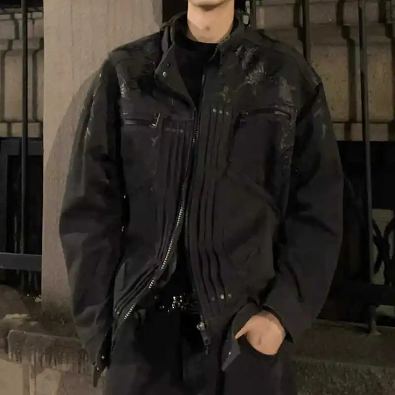 Мужская джинсовая куртка с асимметричным кроем, американский дизайн, стиль Cleanfit, уличный кэжуал, молодежная мода, осенняя одежда
Мужская джинсовая куртка с асимметричным кроем, американский дизайн, стиль Cleanfit, уличный кэжуал, молодежная мода, осенняя одежда