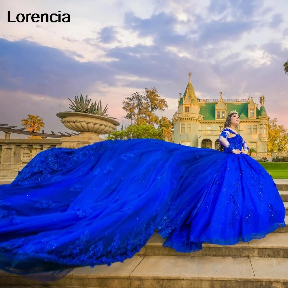 Lorencia Customized Royal Blue Quinceanera Dress Ball Gown Lace Applique Beaded Mexico Corset Sweet 16 Vestidos De 15 Años YD54
Lorencia Customized Royal Blue Quinceanera Dress Ball Gown Lace Applique Beaded Mexico Corset Sweet 16 Vestidos De 15 Años YD54