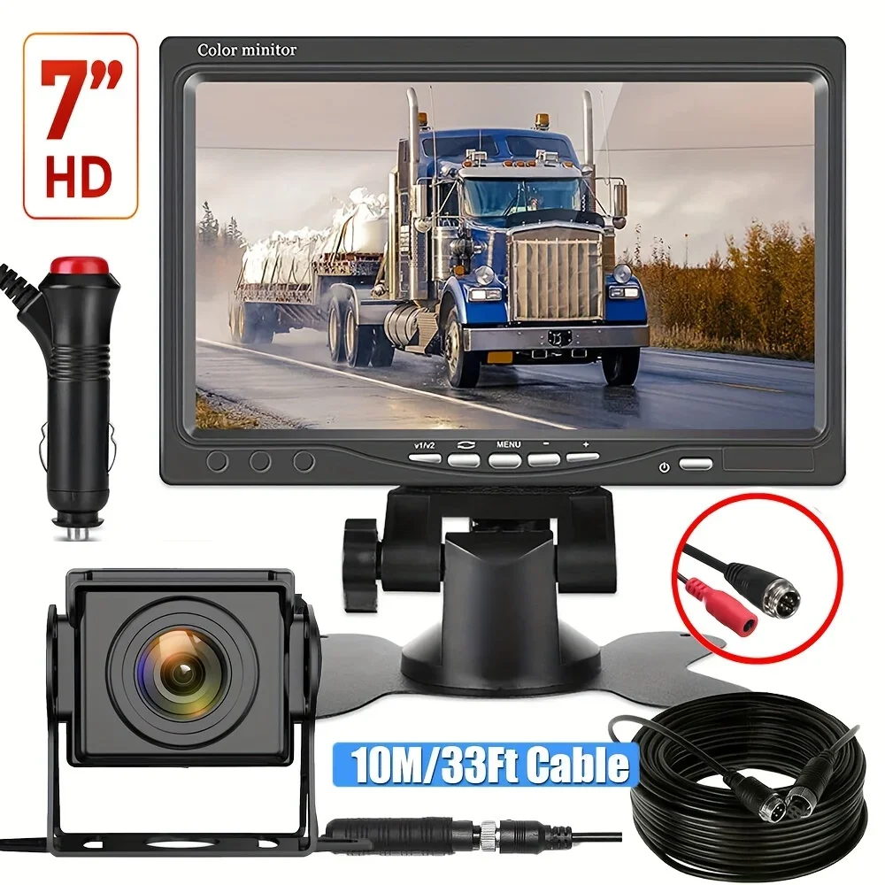 7" Backup Camera With Monitor Waterproof Starlight Reverse Rear View Monitor Vehicle Parking System For RV Bus Trailer Truck
7" Backup Camera With Monitor Waterproof Starlight Reverse Rear View Monitor Vehicle Parking System For RV Bus Trailer Truck