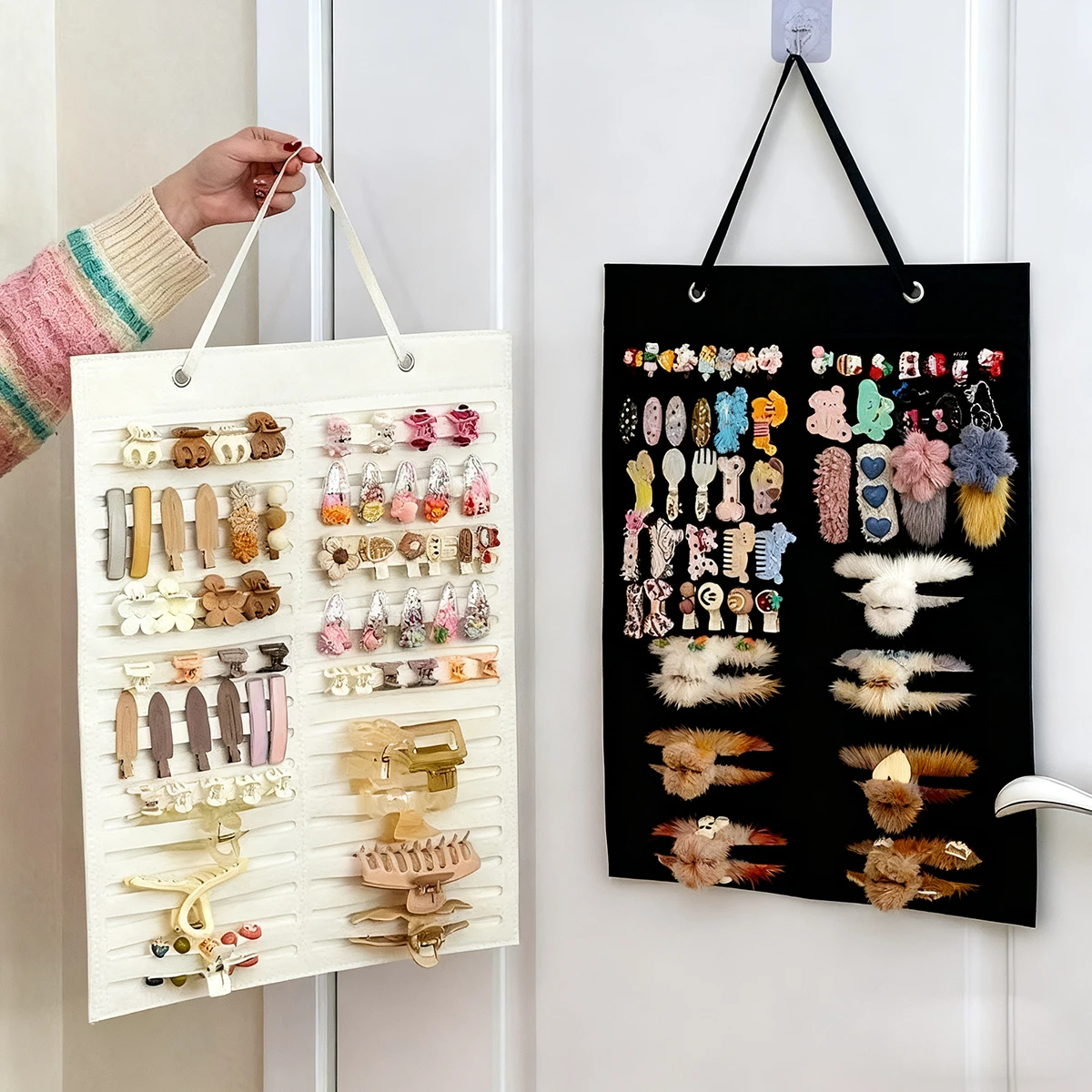 1 шт., черный/белый фетровый аксессуар для волос, стойка для хранения ювелирных изделий, подвесная стойка для ювелирных аксессуаров, магазин, органайзер для аксессуаров для волос
1 шт., черный/белый фетровый аксессуар для волос, стойка для хранения ювелирных изделий, подвесная стойка для ювелирных аксессуаров, магазин, органайзер для аксессуаров для волос