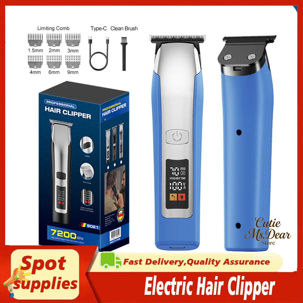 Electric Hair Clipper LCD Display Professional Hair Clipper for Salon Men's Hair Cutting Barber Machine Beard Trimmer Cutting
Electric Hair Clipper LCD Display Professional Hair Clipper for Salon Men's Hair Cutting Barber Machine Beard Trimmer Cutting