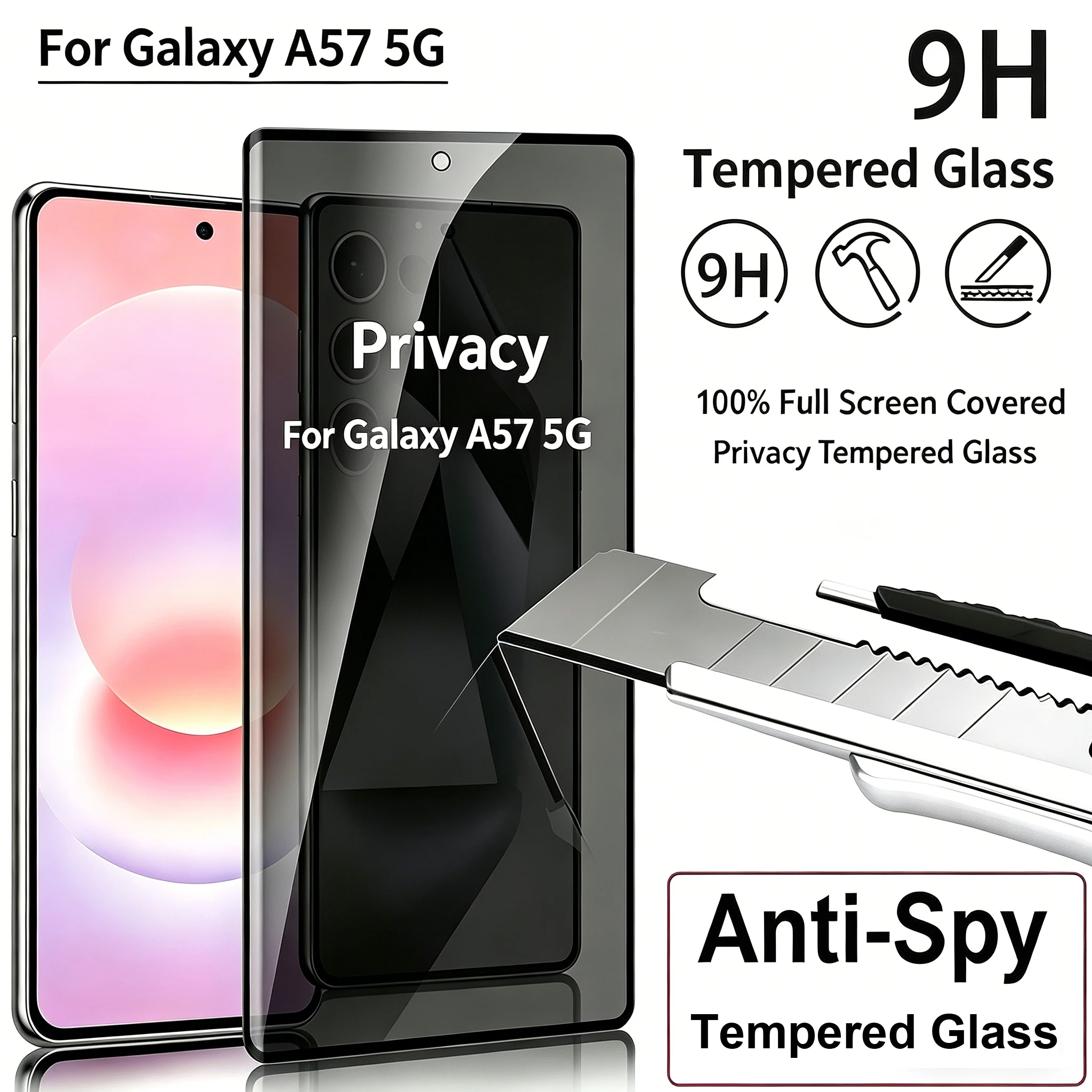 For Samsung Galaxy A57 5G,Premium Privacy Full Cover Screen Protector Anti Spy 9H Tempered Glass Screen Protector Film
For Samsung Galaxy A57 5G,Premium Privacy Full Cover Screen Protector Anti Spy 9H Tempered Glass Screen Protector Film