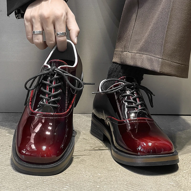 New Gradient Color Thick Soled Men Derby Shoes with High-end Texture Increased Anti Slip Comfort Fashionable Wedding Party Shoes
New Gradient Color Thick Soled Men Derby Shoes with High-end Texture Increased Anti Slip Comfort Fashionable Wedding Party Shoes