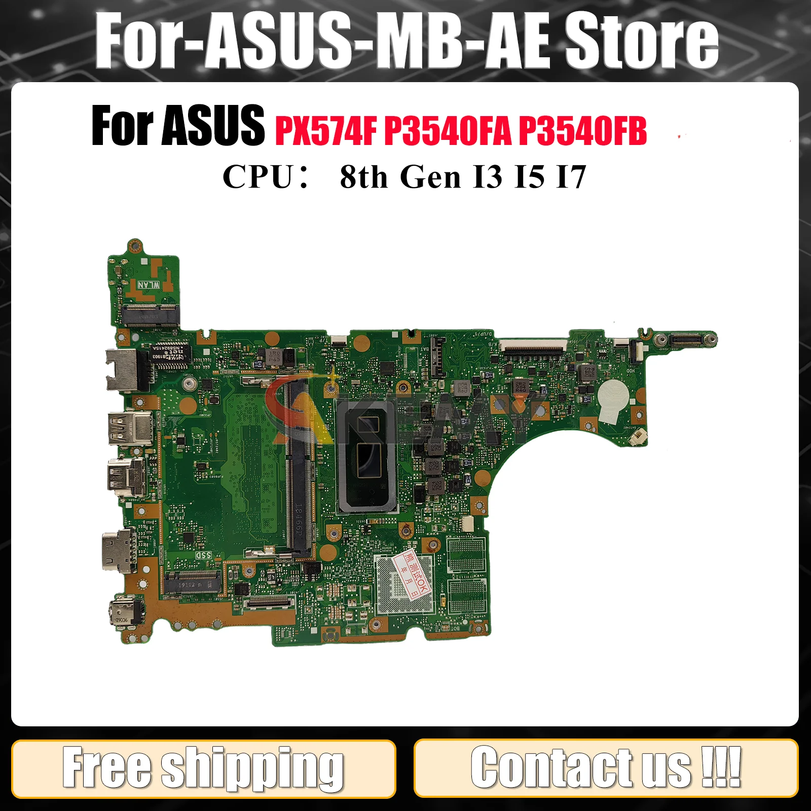 P3540FA Laptop Motherboard For ASUS ProArt P3540F P3540FA PX574F P3540FB Notebook Mainboard With I3 I5 I7 CPU 100% tests OK stk
P3540FA Laptop Motherboard For ASUS ProArt P3540F P3540FA PX574F P3540FB Notebook Mainboard With I3 I5 I7 CPU 100% tests OK stk