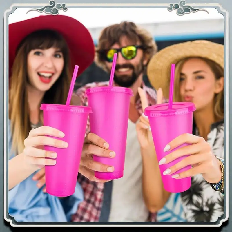 Durable 12 Pieces Reusable Cups With Lids And Straws, 24 Oz Glitter Plastic Cup For Birthday Party, Smoothie Juices Beach Party
Durable 12 Pieces Reusable Cups With Lids And Straws, 24 Oz Glitter Plastic Cup For Birthday Party, Smoothie Juices Beach Party