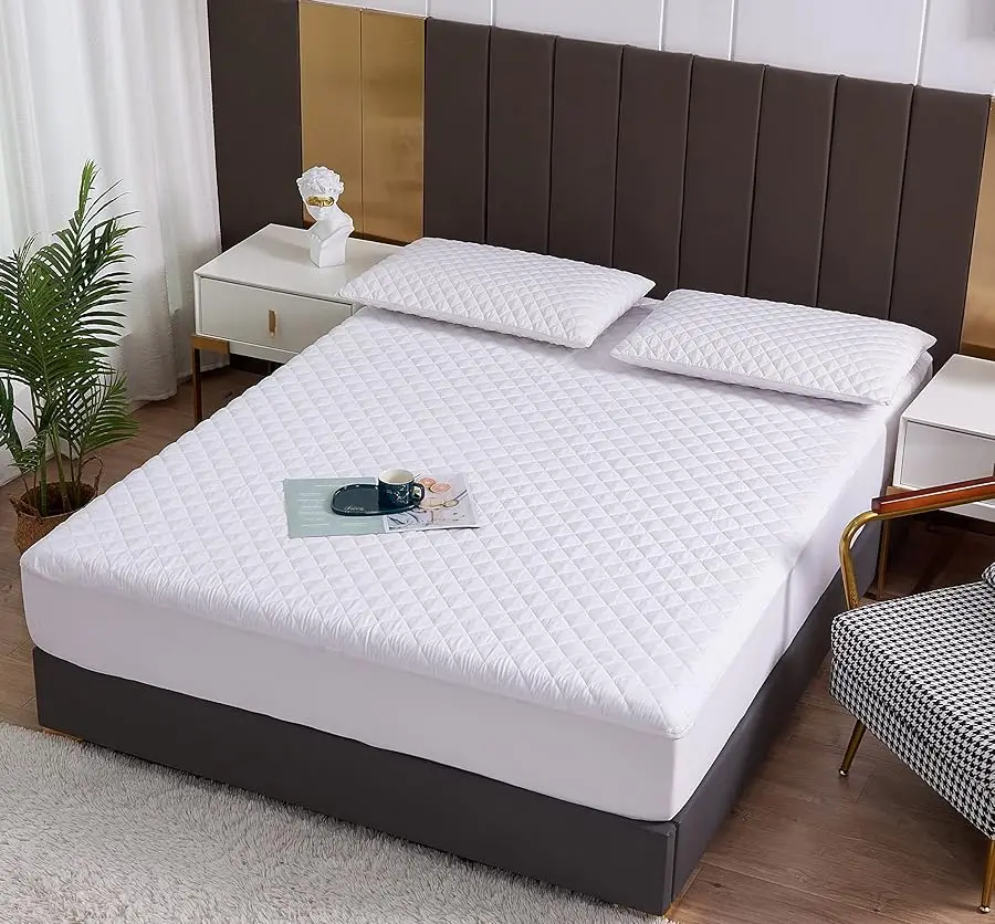 Full Size Waterproof Mattress Protector, Quilted Cooling Fitted Bed Mattress Co er Pad, 13"-15" Deep Pocket, Soft and Breathable
Full Size Waterproof Mattress Protector, Quilted Cooling Fitted Bed Mattress Co er Pad, 13"-15" Deep Pocket, Soft and Breathable