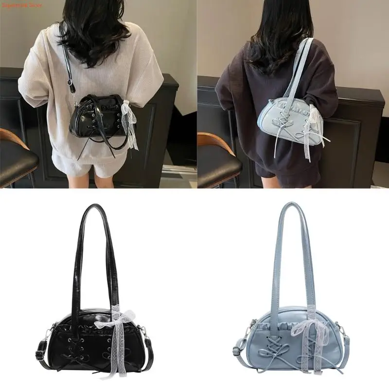 Q5WE Trendy PU Leather Handbag with Bows and Lace Detail Fashion Underarm Bags for Women Elegant Shoulder or Crossbody Bag
Q5WE Trendy PU Leather Handbag with Bows and Lace Detail Fashion Underarm Bags for Women Elegant Shoulder or Crossbody Bag